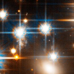 Hubble Space Telescope images of stars and a white dwarf