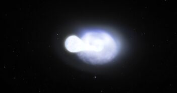 Artist's rendition of white dwarf merger