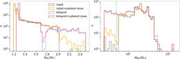 plot of neutron stars and black holes formed in simulations