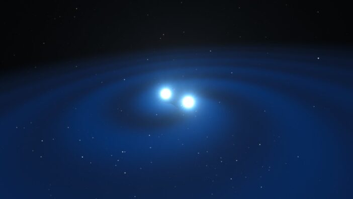 illustration of a neutron star merger