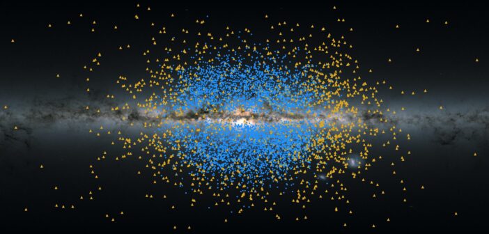 locations of stars in two newly discovered Milky Way substructures