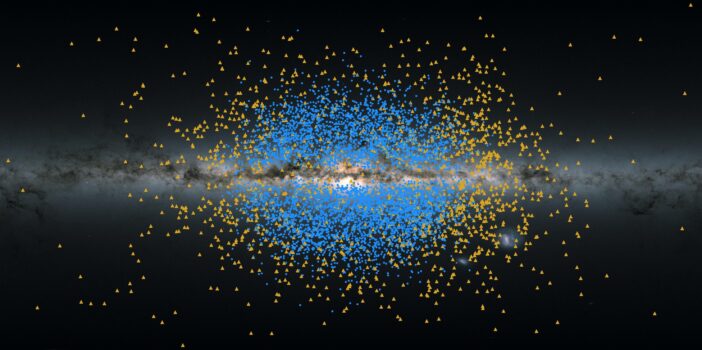 locations of stars in two newly discovered Milky Way substructures