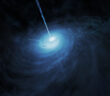 artist's impression of a quasar