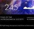 banner announcing the 245th meeting of the American Astronomical Society