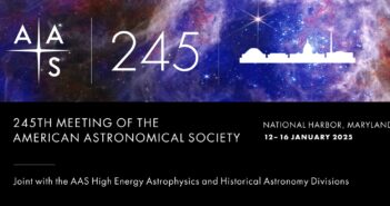 banner announcing the 245th meeting of the American Astronomical Society