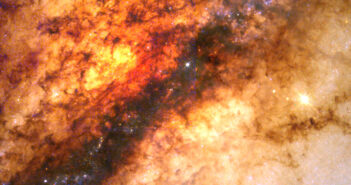 close-up of the center of the active galaxy Centaurus A