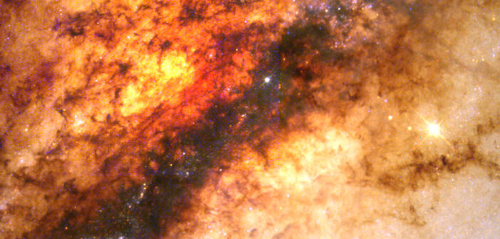 close-up of the center of the active galaxy Centaurus A