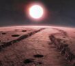 Artist's impression of the view from one of the planets orbiting Barnard's Star