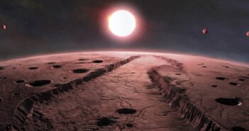 Artist's impression of the view from one of the planets orbiting Barnard's Star