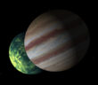 Illustration of Jupiter and a Jupiter-like exoplanet