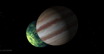 Illustration of Jupiter and a Jupiter-like exoplanet