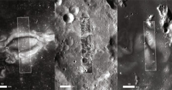 three examples of lunar swirls used in this study