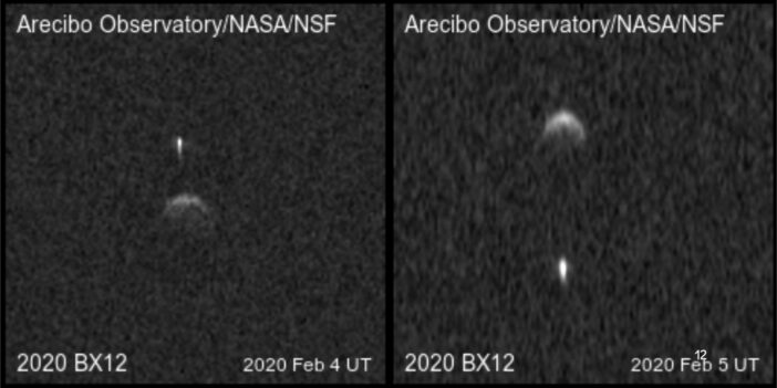 asteroid 2020 BX12 as seen by Arecibo
