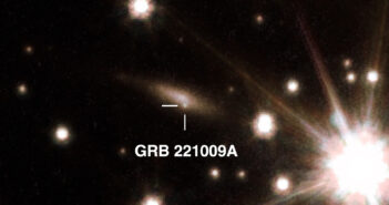 Featured Image: Hubble and JWST Check Up on the BOAT Gamma-Ray Burst combined Hubble and JWST image of GRB 221009A