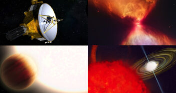 Monthly Roundup: Astronomy in the News collage of multiple illustrations and images