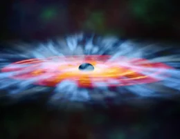 illustration of active galactic nucleus winds