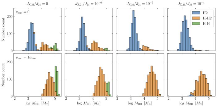 histograms of seed black hole mass