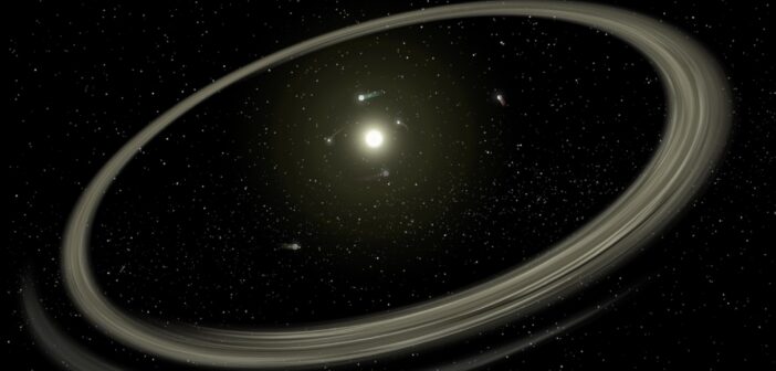 illustration of a planetary system