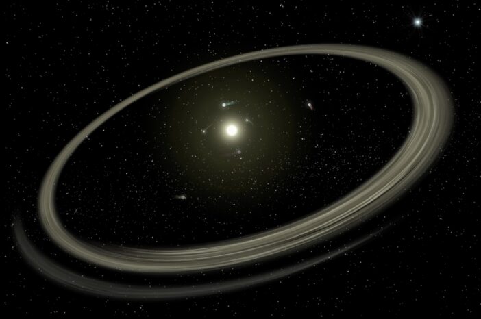 illustration of a planetary system
