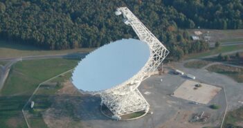 Cluster Before Stack: A New Algorithm for Pulsar Timing A photograph of a large radio dish taken during the day from above.