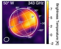 An image of a purple-orange blob against a black background.