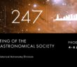 banner graphic announcing the 247th meeting of the American Astronomical Society