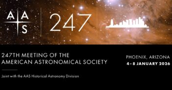 banner graphic announcing the 247th meeting of the American Astronomical Society