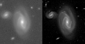 side-by-side images of galaxies