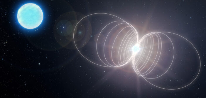 artist's impression of a magnetar in a binary system
