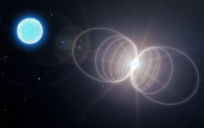 artist's impression of a magnetar in a binary system