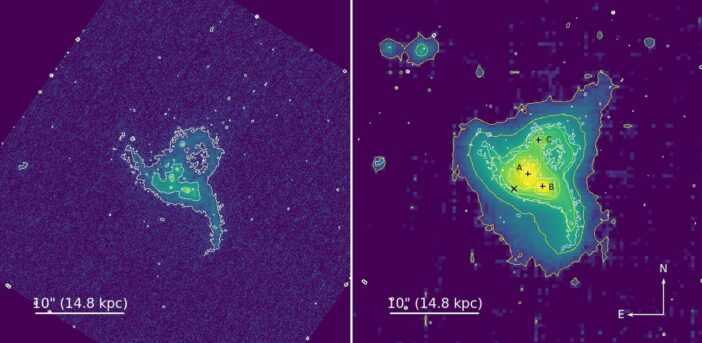 Hubble and Very Large Telescope images of J0849+1114