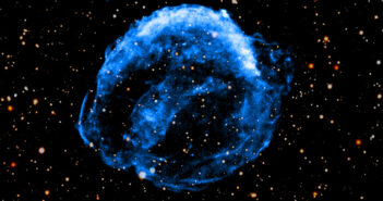X-ray and optical image of Kepler's supernova remnant.