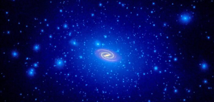 illustration of the Milky Way's dark matter halo