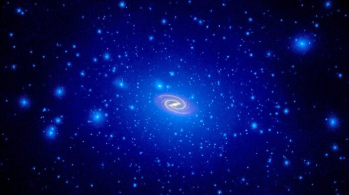 illustration of the Milky Way's dark matter halo