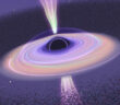 illustration of an accreting black hole