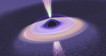 illustration of an accreting black hole