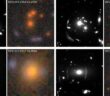 Hubble and DESI images of four gravitationally lensed sources