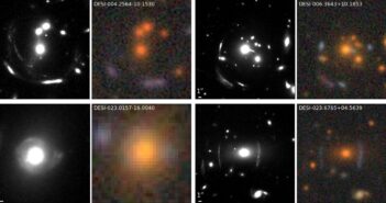Hubble and DESI images of four gravitationally lensed sources