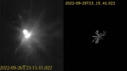 DART ejecta animation