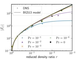 comparison of simulations from this work and the benchmark model of thermohaline convection