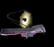 JWST unfolded against a black background.