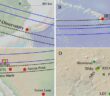 graphics showing the predicted and actual paths of Weywot's stellar occultations