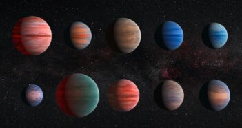 artist's impression of hot Jupiter exoplanets