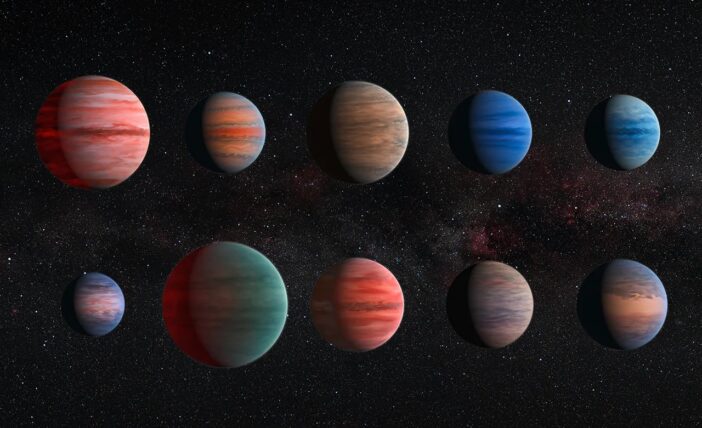 artist's impression of hot Jupiter exoplanets