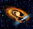 Millisecond pulsar and companion artist's impression