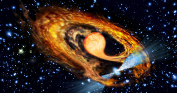 Millisecond pulsar and companion artist's impression