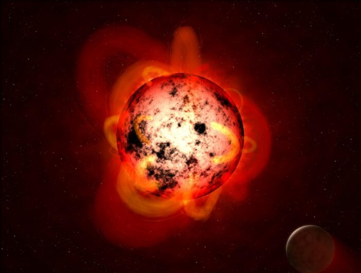 M-dwarf star with starspots