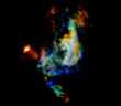image of a multicolored nebula