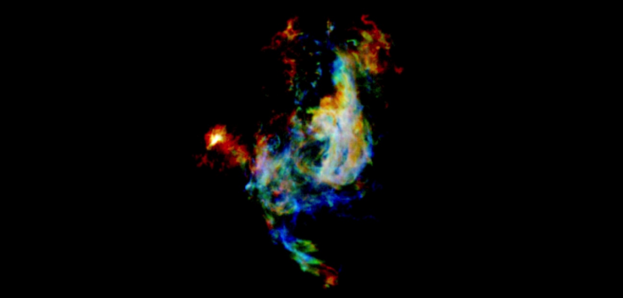 image of a multicolored nebula