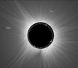 solar corona during a solar eclipse